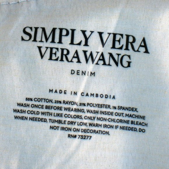 Simply Vera Wang Skinny Ankle Mid Rise Tag Sz 6S - Picture 5 of 6